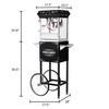 Great Northern Popcorn Foundation Popcorn Machine with Cart Makes 2 Gallons, 6-Ounce Kettle, Drawer, Tray and Scoop (Black) 668665QLK